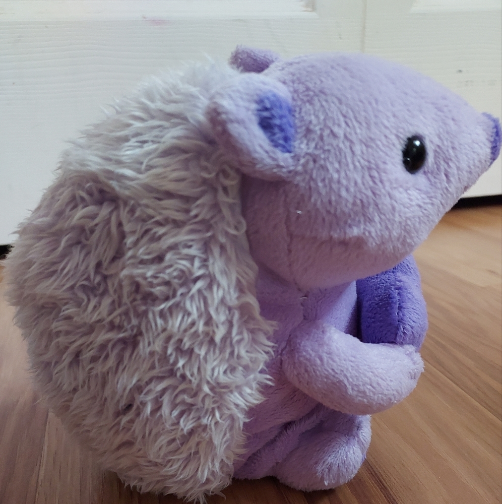Animal Adventure Purple Soft Porcupine Valentine Plush Valentine's Day Heart